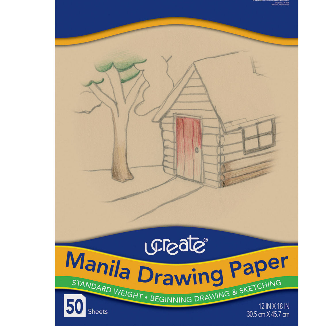 UCreate® Drawing Paper, Manila, Standard Weight, 50 Sheets Per Pack, 6 Packs - Image 2 of 3