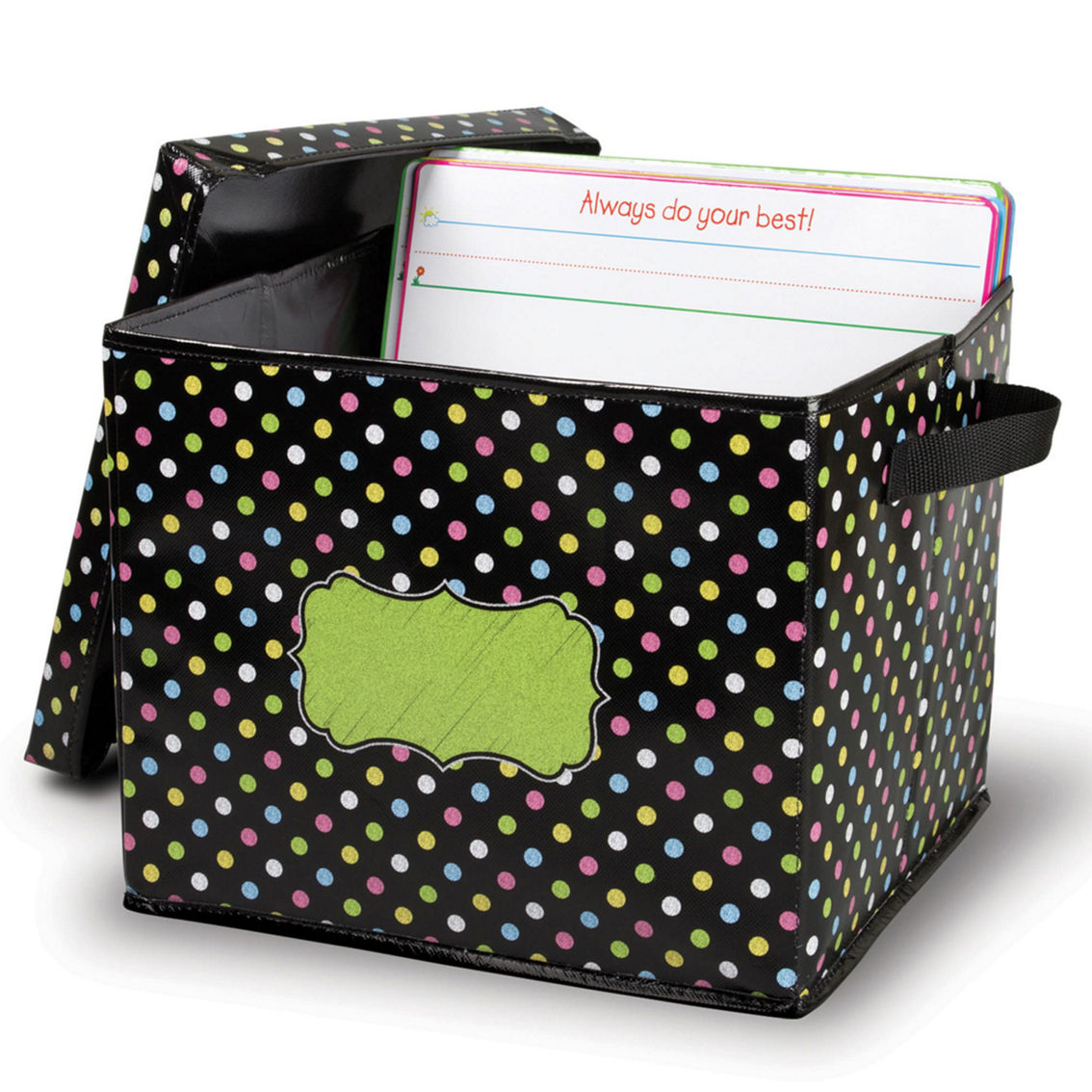 Teacher Created Resources® Chalkboard Brights Storage Box with Lid - Image 2 of 2