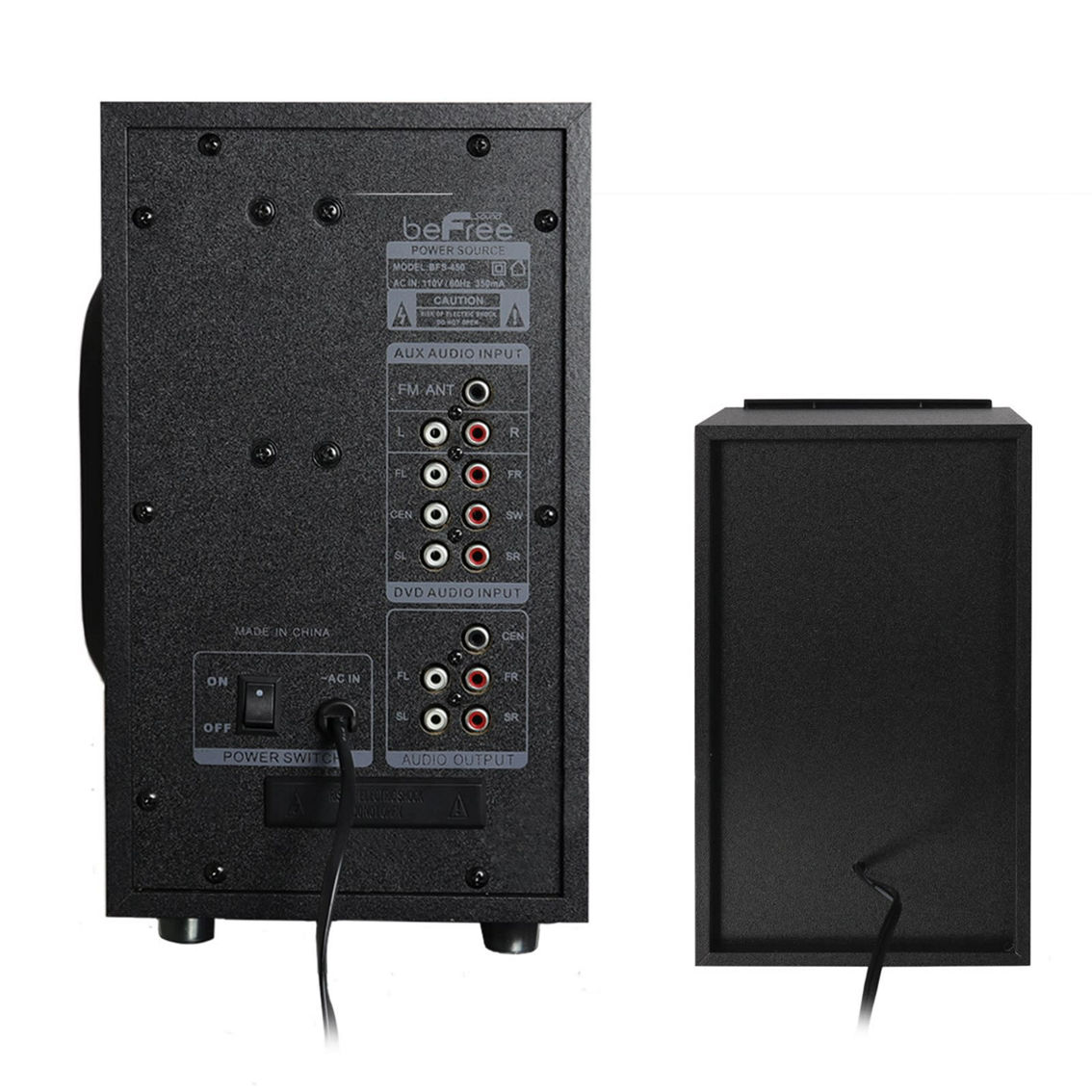 beFree Sound 5.1 Channel Bluetooth Surround Sound Speaker System in Black - Image 5 of 5