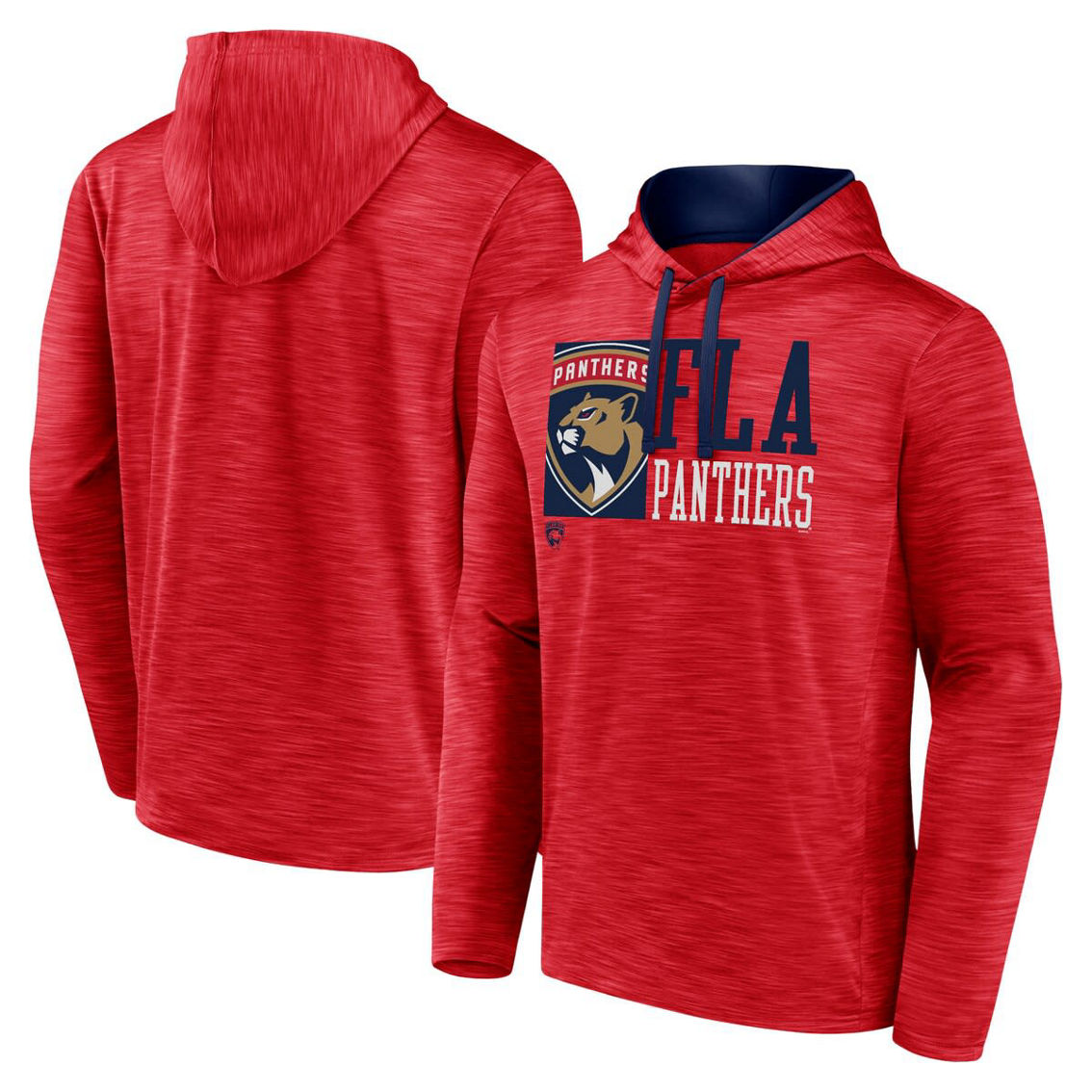Fanatics Men's Fanatics Red Florida Panthers Never Quit Pullover Hoodie - Image 2 of 4