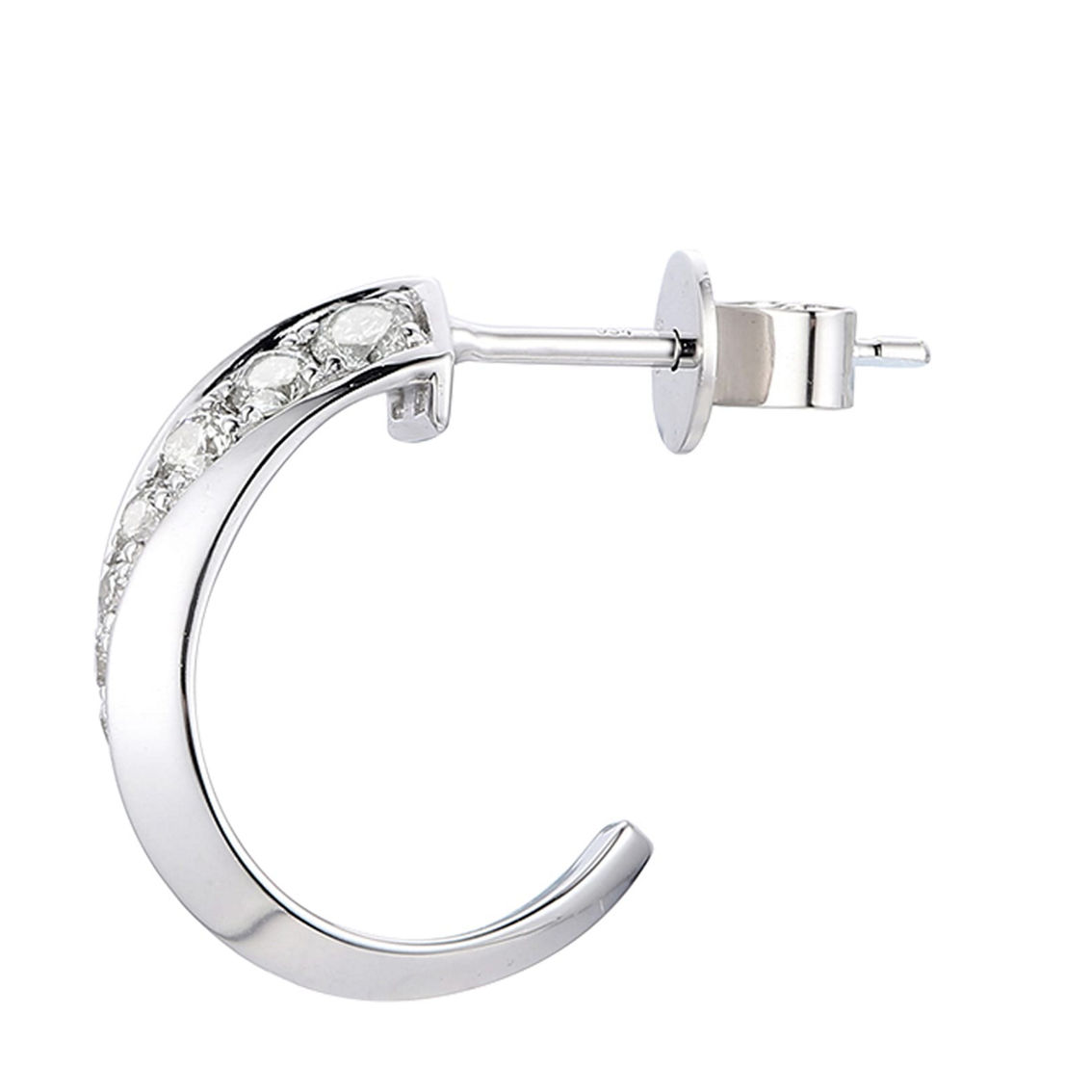 KGK 14K White Gold 0.39cttw Round cut Diamond Earring - Image 3 of 3
