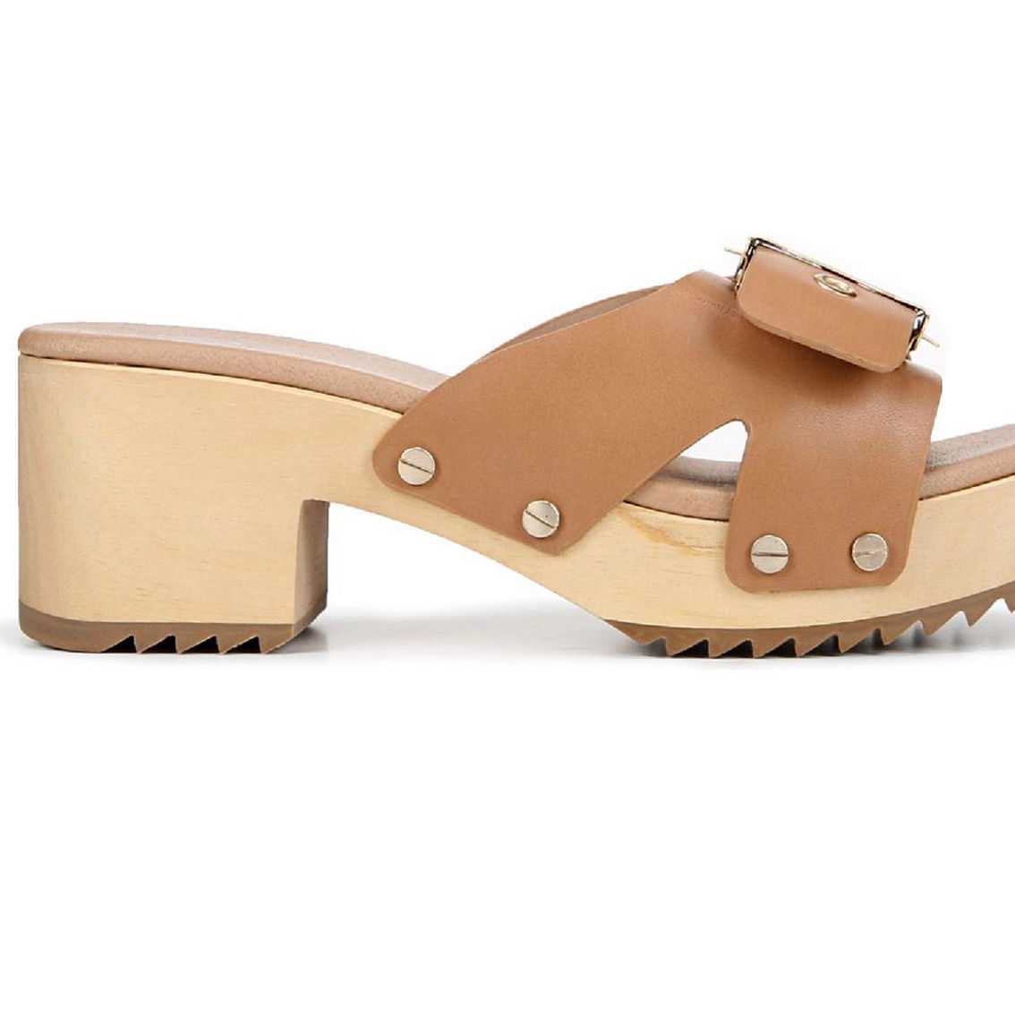 Womens Leather Slides Mule Sandals - Image 2 of 3