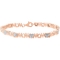 Sterling Silver with 2 Micron 14K Rose Gold Plated Diamond Accent Fashion Bracelet - Image 1 of 2