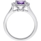 Sofia B. Amethyst & 1/4 CTW Diamond Quatrefoil Halo Ring in 14K White Gold - Image 3 of 4