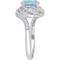 Sofia B. Blue & White Topaz Diamond Accent Swirl Ring in Sterling Silver - Image 2 of 4