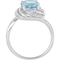 Sofia B. Blue & White Topaz Diamond Accent Swirl Ring in Sterling Silver - Image 3 of 4
