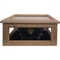 DomEx Hardwoods Hat/Cover Box, Glass Top, Oak - Image 1 of 3