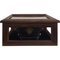 DomEx Hardwoods Hat/Cover Box, Glass Top, Walnut - Image 1 of 3