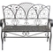 Alpine Iron Brown Bench with Leaf Pattern - Image 1 of 2