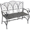 Alpine Iron Brown Bench with Leaf Pattern - Image 2 of 2