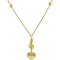 Robert Manse Designs 23K 1/2 Thai Baht Gold Heart Drop Ball Station Necklace 15 in. - Image 1 of 2