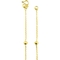Robert Manse Designs 23K 1/2 Thai Baht Gold Heart Drop Ball Station Necklace 15 in. - Image 2 of 2