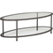Studio Designs Home Camber 48 In. Oval Coffee Table in Pewter and Clear Glass - Image 1 of 4