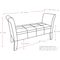 CorLiving LAD-501-O Antonio Scrolled Fabric Storage Bench - Image 5 of 6