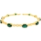 10K Yellow Gold Lab Created Emerald Bracelet - Image 1 of 2