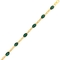 10K Yellow Gold Lab Created Emerald Bracelet - Image 2 of 2