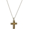 Symbols of Faith 14K Gold Dipped and Silvertone Cross Pendant - Image 1 of 2