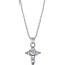 Symbols of Faith Silvertone Crystal Cross Pendant - Image 1 of 2