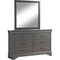 Furniture of America Louis Phillipe 6 Drawer Dresser and Mirror - Image 1 of 2