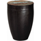 Coaster Side Table with Black Iron Drum Base - Image 1 of 2