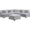 Coaster Charlotte 5 pc. Modern Sectional with 4 Armless Chairs/Corner Chair - Image 1 of 4