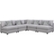 Coaster Charlotte 5 pc. Modern Sectional with 4 Armless Chairs/Corner Chair - Image 2 of 4