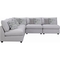 Coaster Charlotte 5 pc. Modern Sectional with 4 Armless Chairs/Corner Chair - Image 3 of 4