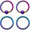 Rainbow Hinged Segment Rings, 4 Pk. - Image 1 of 2