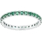 14K White Gold Emerald Eternity Ring - Image 1 of 2