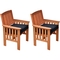CorLiving Miramar Hardwood Outdoor Armchairs 2 pk. - Image 1 of 4