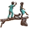 Design Toscano The Adventure Boy and Girl on Log Cast Bronze Garden Statue - Image 2 of 4