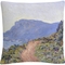 Trademark Fine Art Claude Monet La Corniche Near Monaco Decorative Throw Pillow - Image 1 of 3