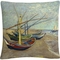 Trademark Fine Art Vincent van Gogh Fishing Boats on the Beach Throw Pillow - Image 1 of 3