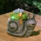 Alpine Solar Succulents Snail Statue with LED Lights - Image 2 of 3