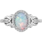 Enchanted Disney 1/10 CTW Diamond and Lab Created Opal Cinderella Carriage Ring - Image 1 of 4