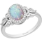 Enchanted Disney 1/10 CTW Diamond and Lab Created Opal Cinderella Carriage Ring - Image 4 of 4