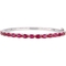 Sofia B. Oval Cut Created Ruby Bangle in Sterling Silver - Image 1 of 3