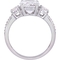 Sofia B. Created White Sapphire and Diamond-Accent 3-Stone Ring in 10K White Gold - Image 2 of 4
