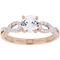 Sofia B. 10K Rose Gold 1/10 CTW Diamond Created White Sapphire Infinity Ring - Image 1 of 4