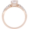 Sofia B. 10K Rose Gold 1/10 CTW Diamond Created White Sapphire Infinity Ring - Image 3 of 4