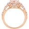 Sofia B. 14K Rose Gold Morganite White Sapphire Diamond Accent Vintage Ring - Image 3 of 4