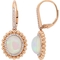 Sofia B. 14K Rose Gold 1/4 CTW Diamond and Ethiopian Opal Halo Earrings - Image 1 of 2