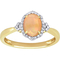 Sofia B. 10K Yellow Gold 1/8 CTW Diamond and Ethiopian Opal Halo Ring - Image 1 of 4