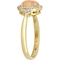 Sofia B. 10K Yellow Gold 1/8 CTW Diamond and Ethiopian Opal Halo Ring - Image 3 of 4