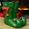 Alpine Christmas Green Elf Boots Planter - Image 1 of 3
