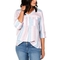 Style & Co. Petite Striped Roll Tab Top - Image 1 of 2