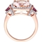 Morganite Pink Tourmaline and 1/3 CTW Diamond Halo Ring in 14K Rose Gold - Image 3 of 4
