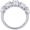 Created White Sapphire and 1/10 CTW Diamond Semi-Eternity Ring in 10K White Gold - Image 3 of 4