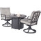 Ashley Donnalee Bay Firepit and 2 Swivel Chairs Set - Image 1 of 4