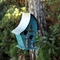 Alpine Blue Artful Wooden Birdhouse, 12 Inch Tall - Image 5 of 5